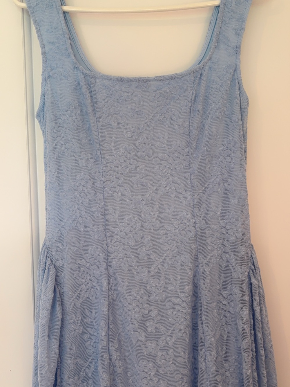 Light Blue Lace Midi Dress - Picture 2 of 5